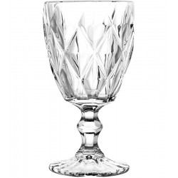 Jogo 6 Taças 325ml Em Vidro Diamante Transparente